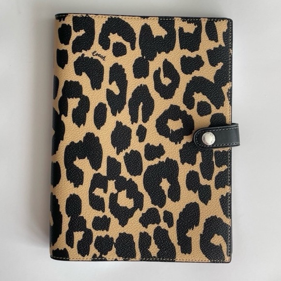 Coach Notebook With Leopard Print - Picture 1 of 5